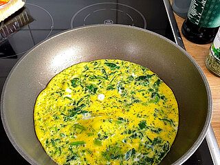 Rezept: Omelett mit Spinat
